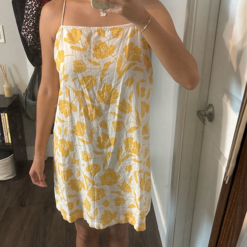 Yellow Floral Slip Dress